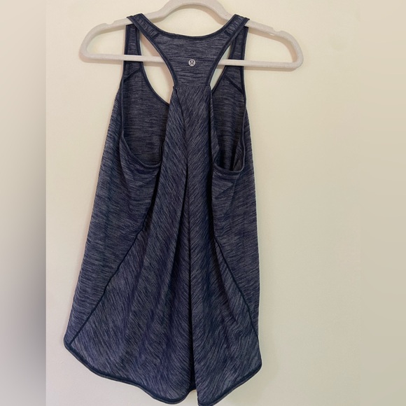 EUC Lululemon Heathered Blue Tank Top Size 8 - Picture 3 of 5